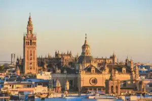 Panoramic view of Giralda of Seville