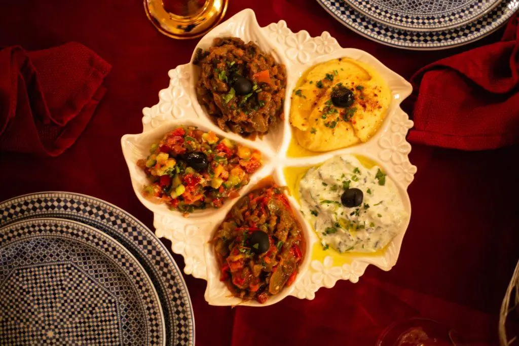 View of Halal plate at Arrayanes Restaurant in Granada