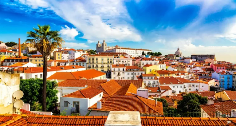Alfama neighborhood in Lisbon with narrow streets reflecting Moorish and Andalusian Islamic heritage